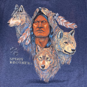 90s NATIVE INDIAN WOLF SPIRIT TEE