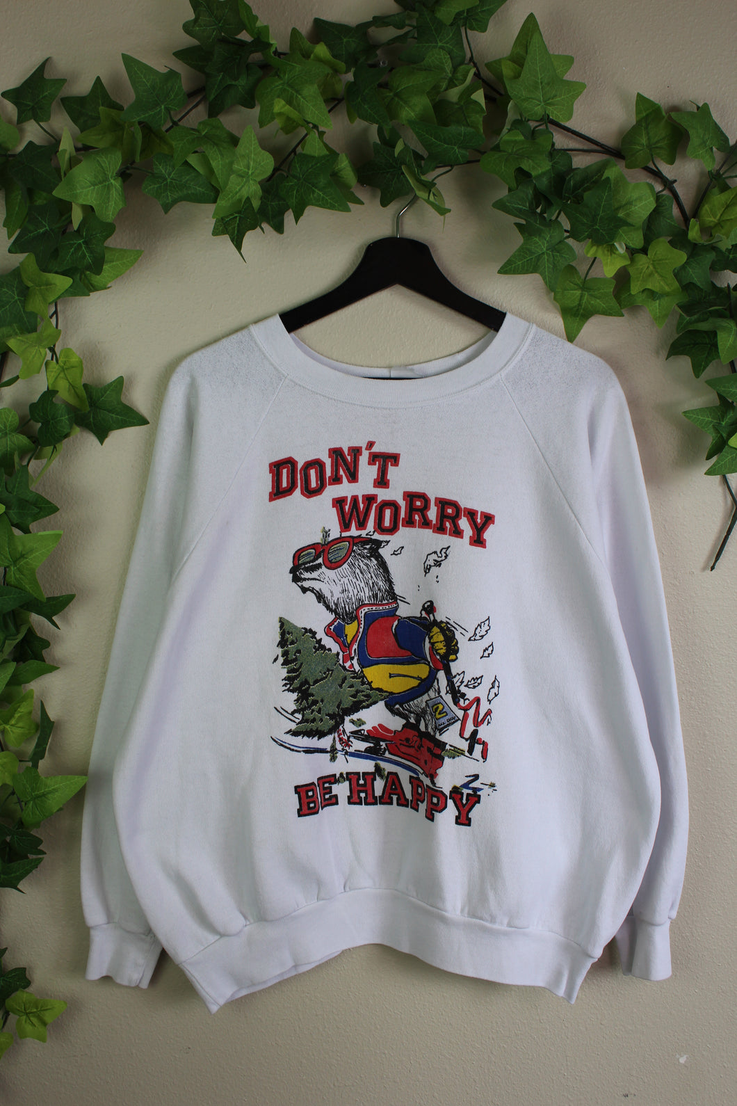 90s DONT WORRY BE HAPPY SWEATSHIRT