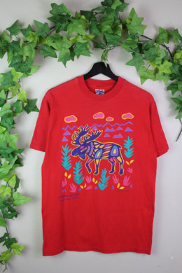 90s MOOSE ART T-SHIRT